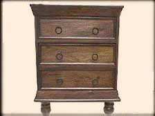 Shisham Wood Cabinet with Three Drawers